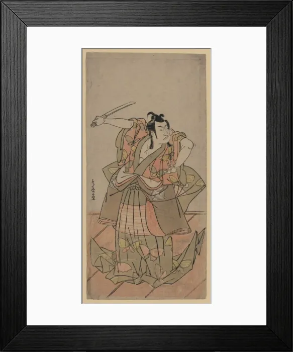 Framed Print : The actor Ichikawa Monnosuke II in the role of Soga no Goro Framed Print : The actor Ichikawa Monnosuke II in the role of Soga no Goro