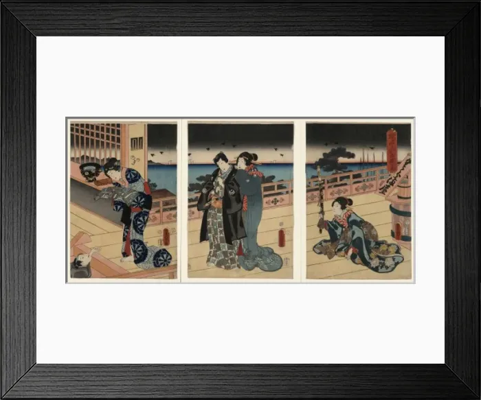 Framed Print : Sunrise at the vacation cottage in Naniwa Framed Print : Sunrise at the vacation cottage in Naniwa