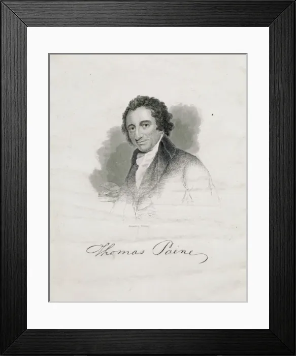 Framed Print : Thomas Paine, head-and-shoulders portrait, facing slightly l Framed Print : Thomas Paine, head-and-shoulders portrait, facing slightly l