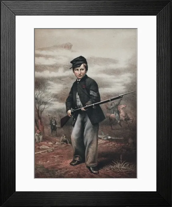 Framed Print : Union drummer boy John Clem at Point Lookout, Tennessee Framed Print : Union drummer boy John Clem at Point Lookout, Tennessee