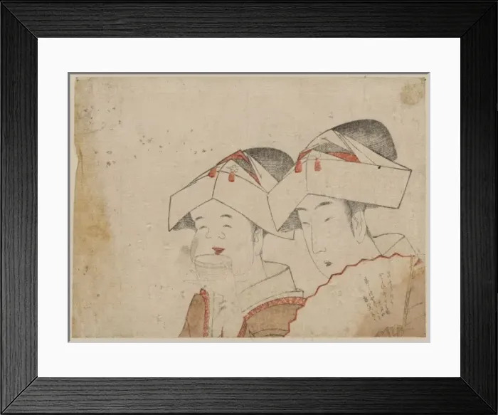Framed Print : Beauty and Otafuku Framed Print : Beauty and Otafuku