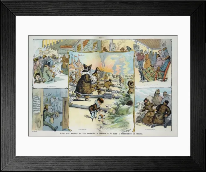 Framed Print : What may happen at the seashore if summer is as cold a propo Framed Print : What may happen at the seashore if summer is as cold a propo