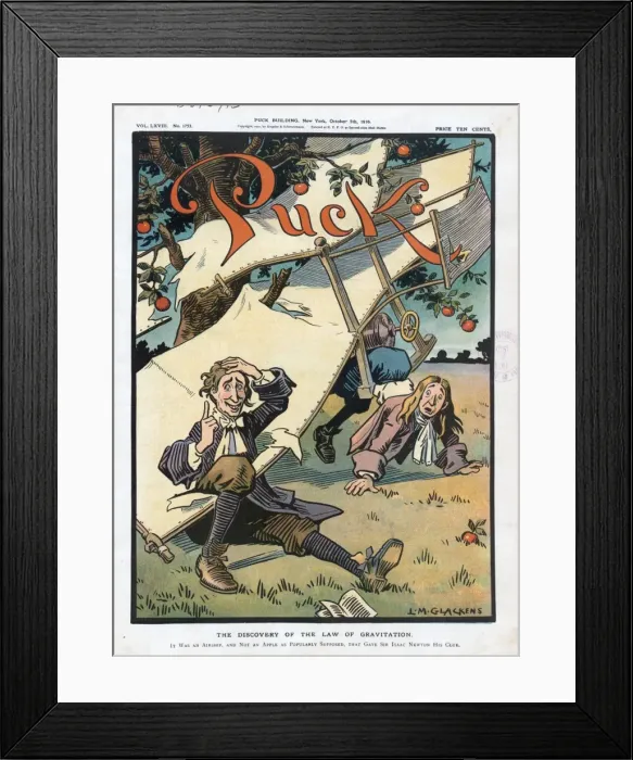Framed Print : The discovery of the law of gravitation Framed Print : The discovery of the law of gravitation