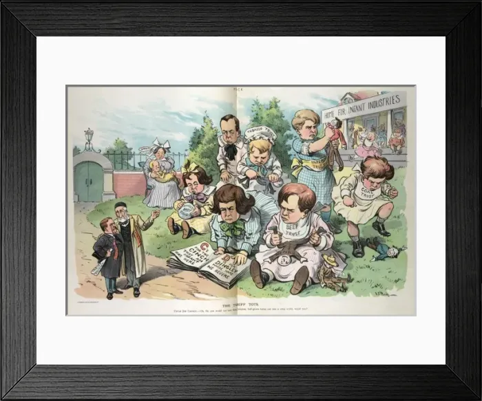 Framed Print : The tariff tots Framed Print : The tariff tots