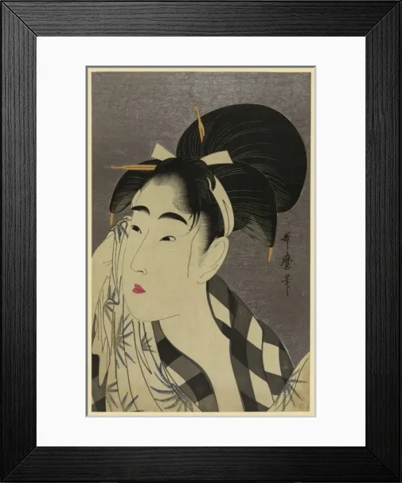Framed Print : Woman wiping sweat Framed Print : Woman wiping sweat