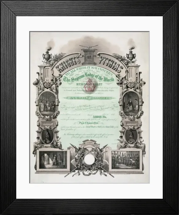 Framed Print : Knights of Pythias, to all whom it may concern. Know ye that Framed Print : Knights of Pythias, to all whom it may concern. Know ye that