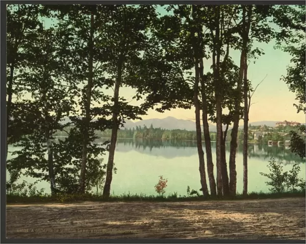 A glimpse of Mirror Lake, Adirondack Mountains
