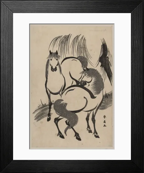 Framed Print : Horses under a willow tree Framed Print : Horses under a willow tree