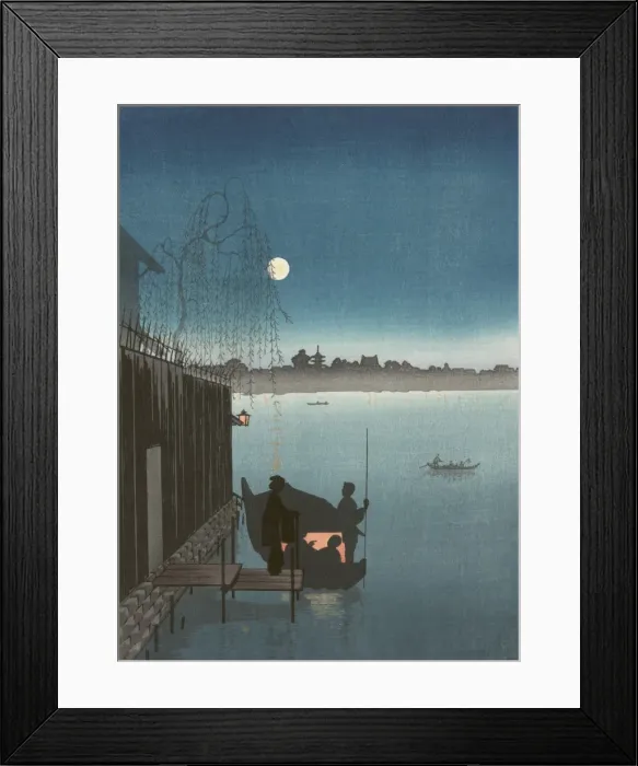 Framed Print : Sanbashi Bridge in Fukugawa at night Framed Print : Sanbashi Bridge in Fukugawa at night