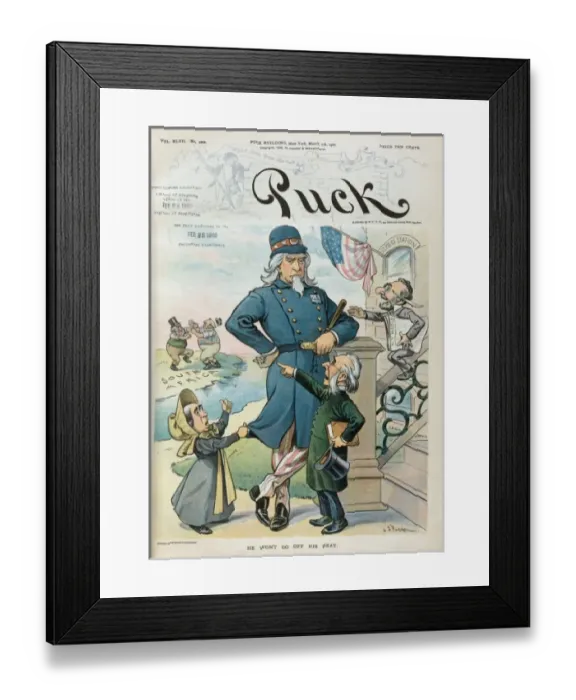 Framed Print : He won t go off his beat Framed Print : He won t go off his beat