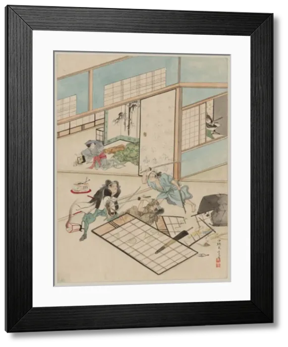 Framed Print : Juichidanme - act eleven of the Chushingura - searching Framed Print : Juichidanme - act eleven of the Chushingura - searching