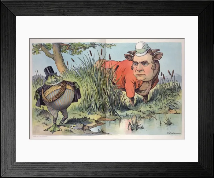 Framed Print : The frog who tried to be as big as a bull Framed Print : The frog who tried to be as big as a bull