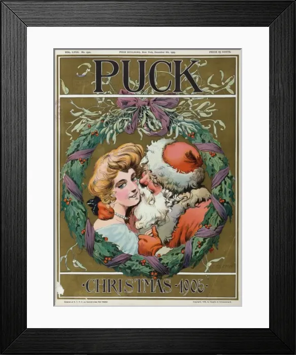 Framed Print : Puck Christmas 1905 Framed Print : Puck Christmas 1905