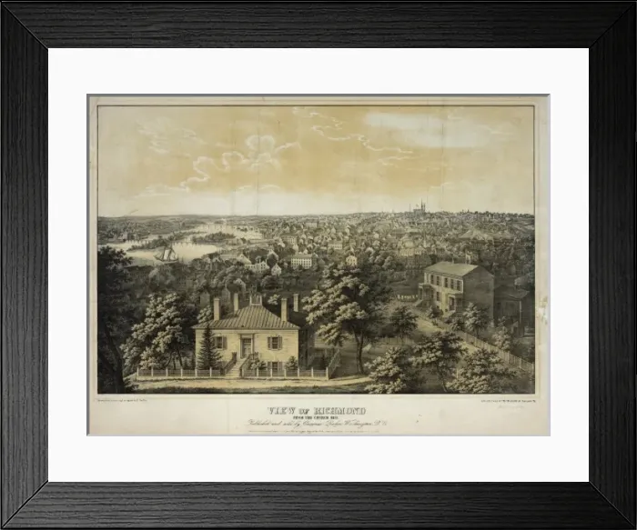 Framed Print : View of Richmond from the church hill