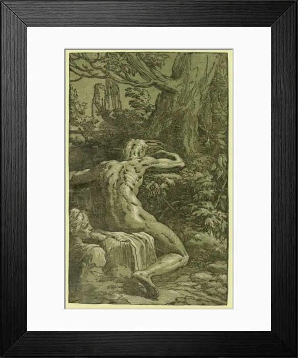 Framed Print : Man seated, seen from behind Framed Print : Man seated, seen from behind