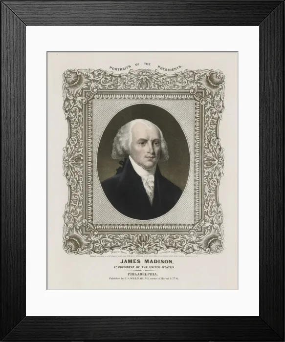 Framed Print : James Madison - 4th President of the United States Framed Print : James Madison - 4th President of the United States