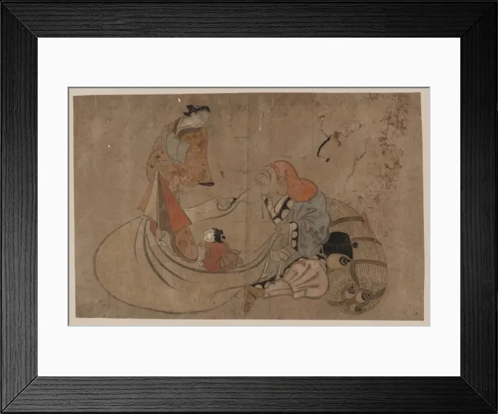 Framed Print : Daikoku and courtesan Framed Print : Daikoku and courtesan