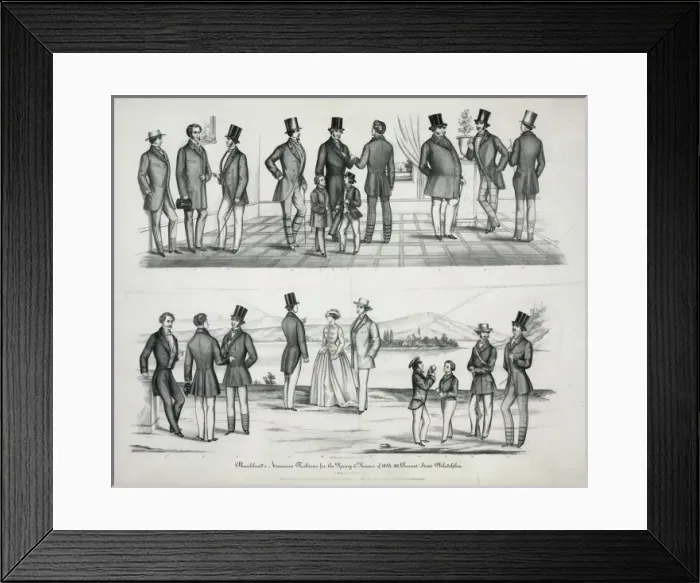 Framed Print : Shanklands American fashions for spring & summer of 1853, 1 Framed Print : Shanklands American fashions for spring & summer of 1853, 1