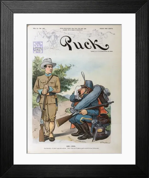 Framed Print : 1861-1902. Illustration shows a Union soldier Framed Print : 1861-1902. Illustration shows a Union soldier