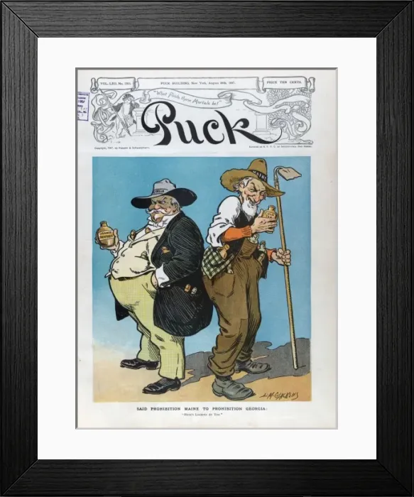 Framed Print : Said prohibition Maine to prohibition Georgia: Heres lookin Framed Print : Said prohibition Maine to prohibition Georgia: Heres lookin
