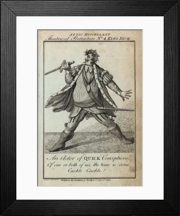 Framed Print : Theatrical portraiture no. 4 - King Dick Framed Print : Theatrical portraiture no. 4 - King Dick