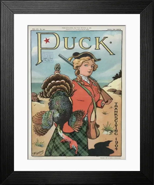 Framed Print : Puck Thanksgiving 1904 Framed Print : Puck Thanksgiving 1904