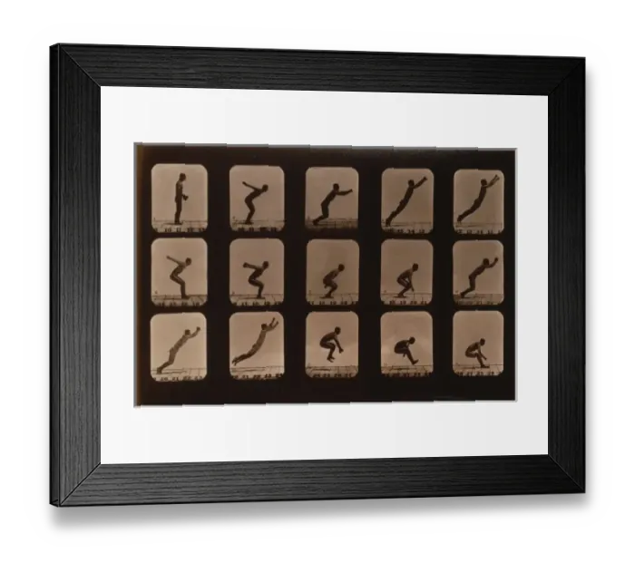 Framed Print : Athletes. Standing leaps Framed Print : Athletes. Standing leaps