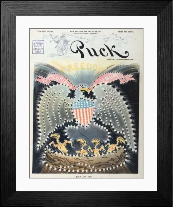 Framed Print : July 4th 1901