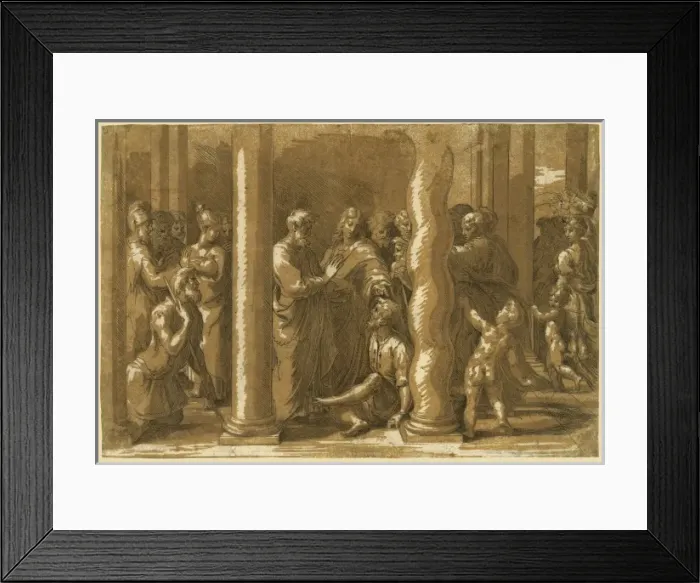 Framed Print : Saints Peter and John curing the sick Framed Print : Saints Peter and John curing the sick