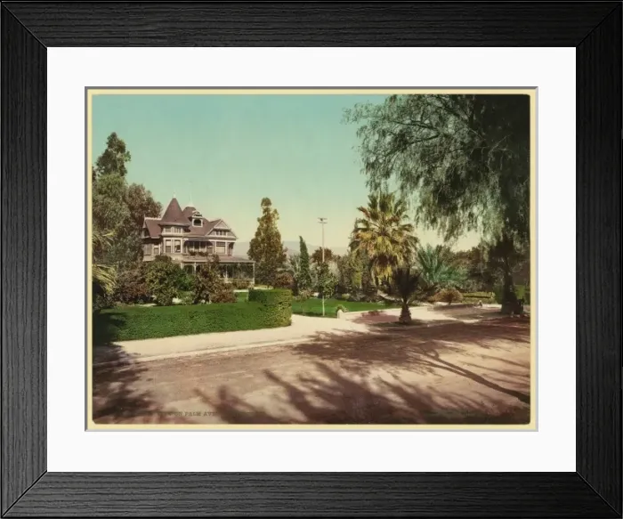 Framed Print : View on Palm Avenue, Riverside Framed Print : View on Palm Avenue, Riverside