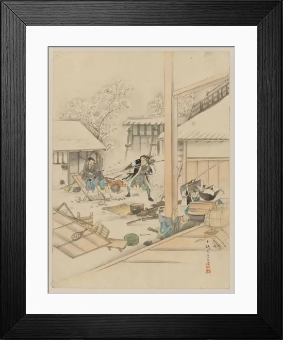 Framed Print : Juichidanme - act eleven of the Chushingura - discover Kira Framed Print : Juichidanme - act eleven of the Chushingura - discover Kira