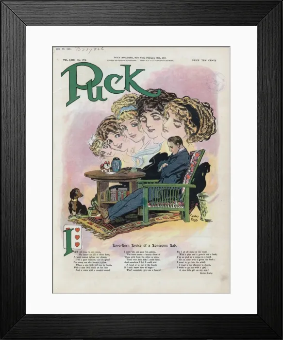Framed Print : Love-lorn lyrics of a lonesome lad Framed Print : Love-lorn lyrics of a lonesome lad