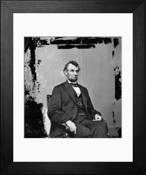 Framed Print : Abraham Lincoln, President of the United States, three-quart Framed Print : Abraham Lincoln, President of the United States, three-quart