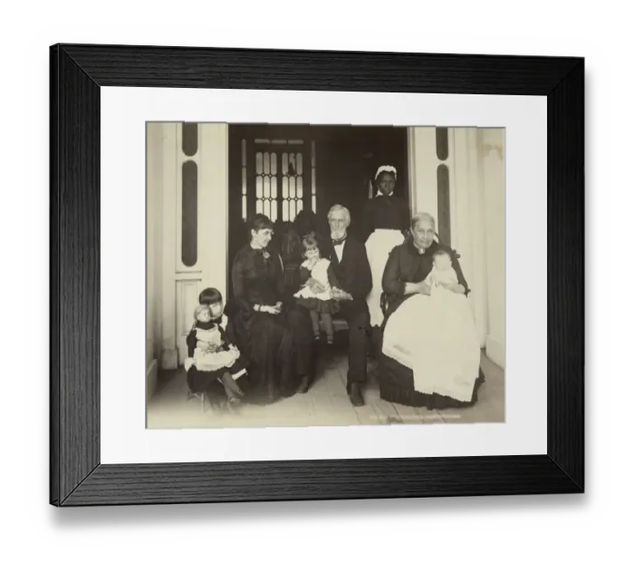 Framed Print : Home of Jefferson Davis, three generations Framed Print : Home of Jefferson Davis, three generations