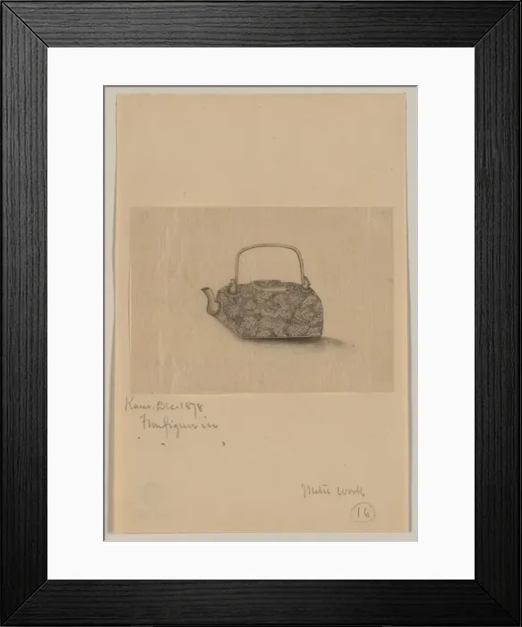 Framed Print : Metal comb with design showing Ebisu, one of the seven lucky Framed Print : Metal comb with design showing Ebisu, one of the seven lucky