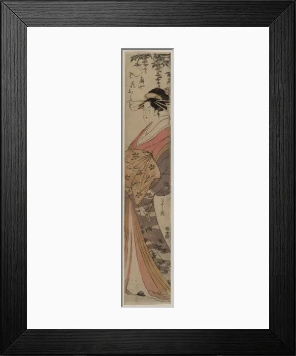 Framed Print : The courtesan Hanaogi of the house of ogi The courtesan Hana Framed Print : The courtesan Hanaogi of the house of ogi The courtesan Hana
