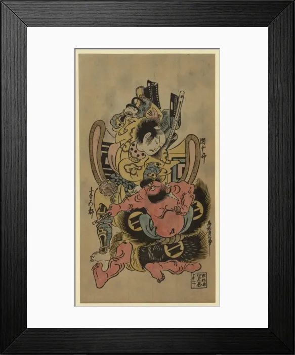 Framed Print : The actors Ichikawa Danjuro and Sakata Hangoro Framed Print : The actors Ichikawa Danjuro and Sakata Hangoro