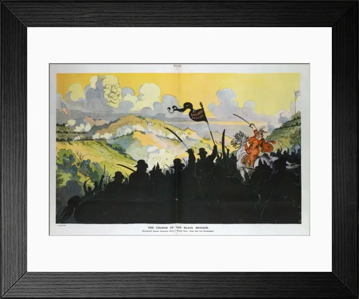 Framed Print : The charge of the Black Brigade