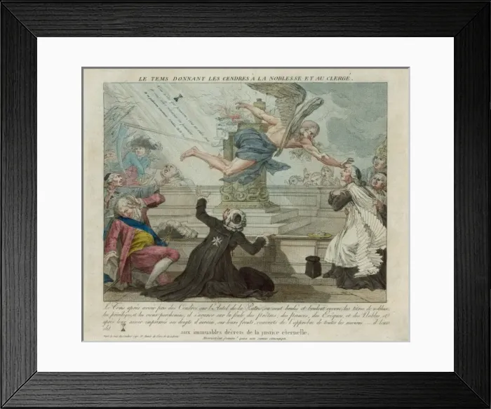 Framed Print : Le tems donnant les cendres e la noblesse et au clerge Framed Print : Le tems donnant les cendres e la noblesse et au clerge