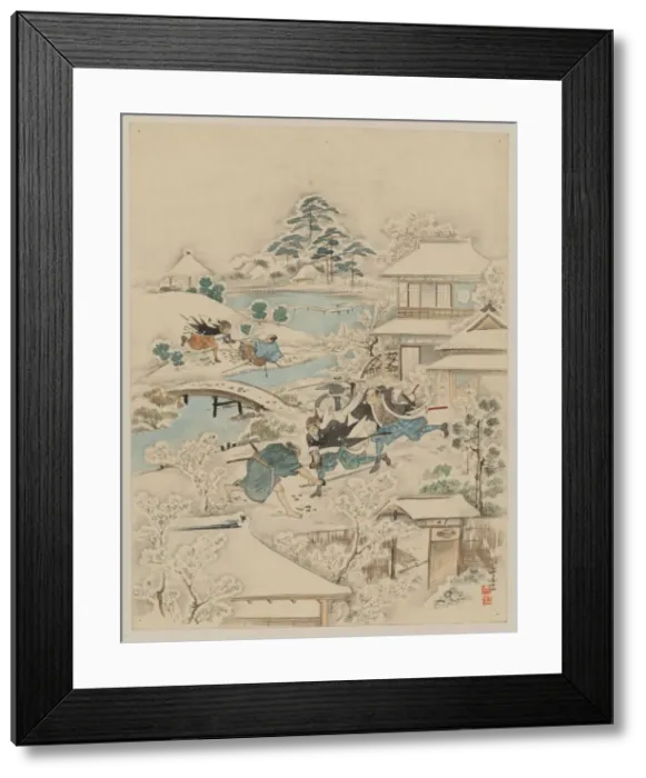 Framed Print : Juichidanme - act eleven of the Chushingura - searching Framed Print : Juichidanme - act eleven of the Chushingura - searching
