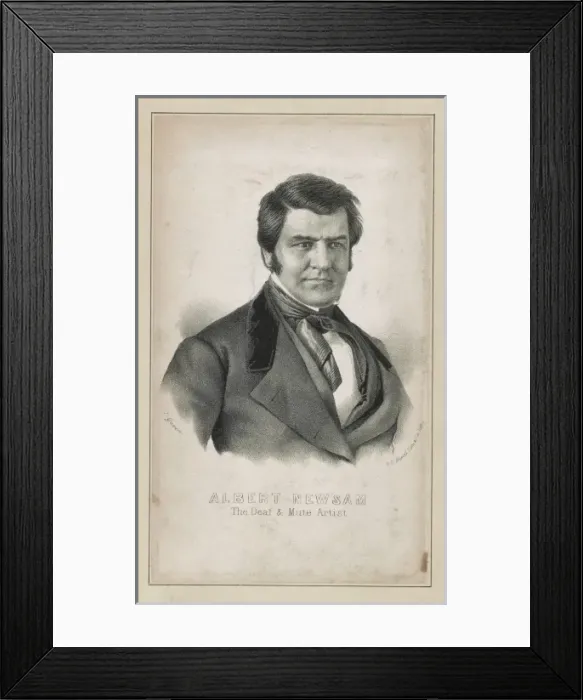 Framed Print : Albert Newsam, the deaf & mute artist Framed Print : Albert Newsam, the deaf & mute artist