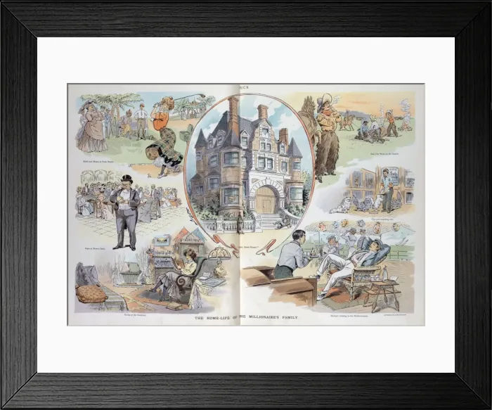 Framed Print : The home-life of the millionaires family Framed Print : The home-life of the millionaires family