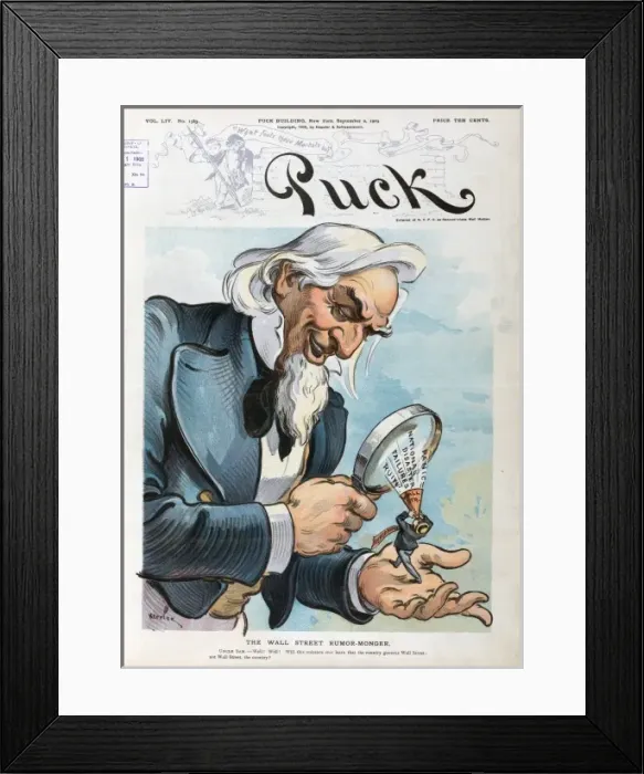 Framed Print : The Wall Street rumor-monger Framed Print : The Wall Street rumor-monger