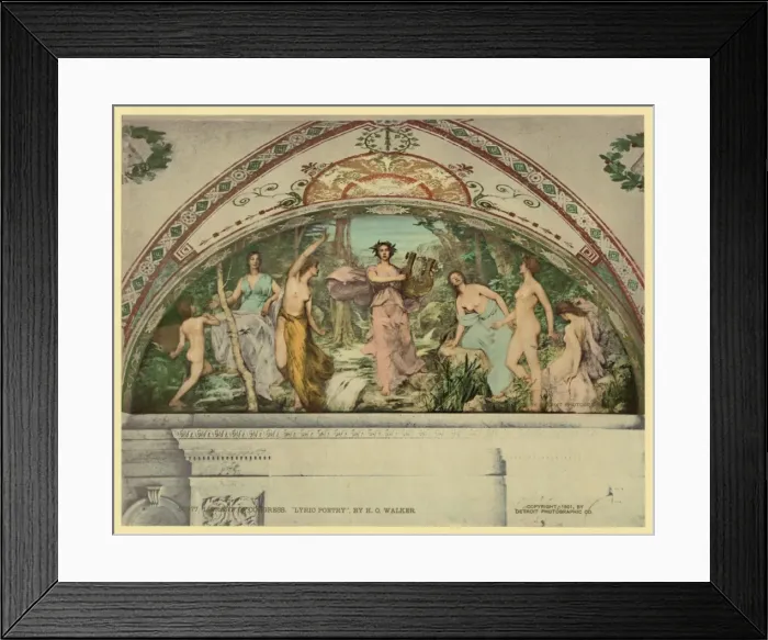 Framed Print : Library of Congress. Lyric Poetry, by H. O. Walker Library of Framed Print : Library of Congress. Lyric Poetry, by H. O. Walker Library of