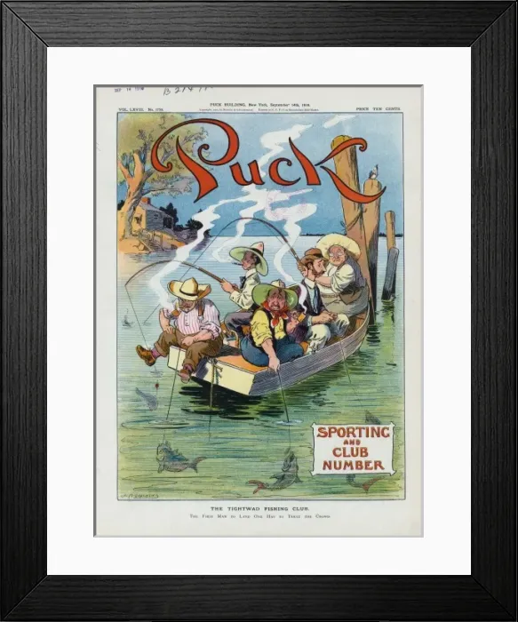 Framed Print : The tightwad fishing club Framed Print : The tightwad fishing club