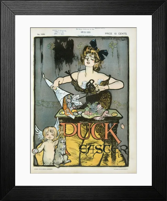 Framed Print : Easter. Special Easter edition cover, in a very art nouveau style Framed Print : Easter. Special Easter edition cover, in a very art nouveau style
