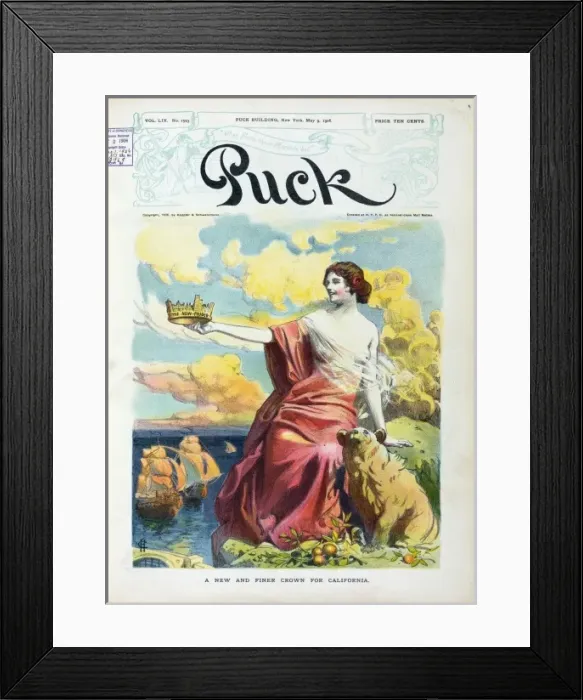 Framed Print : A new and finer crown for California