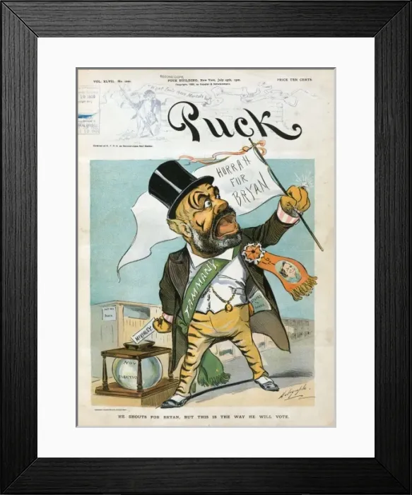 Framed Print : He shouts for Bryan, but this is the way he will vote Framed Print : He shouts for Bryan, but this is the way he will vote