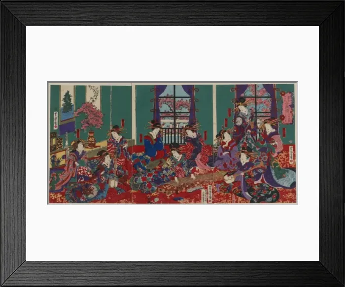 Framed Print : The house of Kinpeiro in New Yoshiwara Framed Print : The house of Kinpeiro in New Yoshiwara