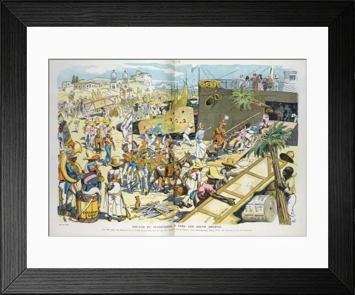 Framed Print : Instead of intervening in Cuba and South America, why not sh Framed Print : Instead of intervening in Cuba and South America, why not sh